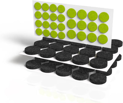 GorillaFelt Chair Leg Floor Protectors/Felt Chair Glides (Set of 16) Tap-On Felt Furniture Pads Guaranteed to Stay On, 1 Inch Round Chair Sliders