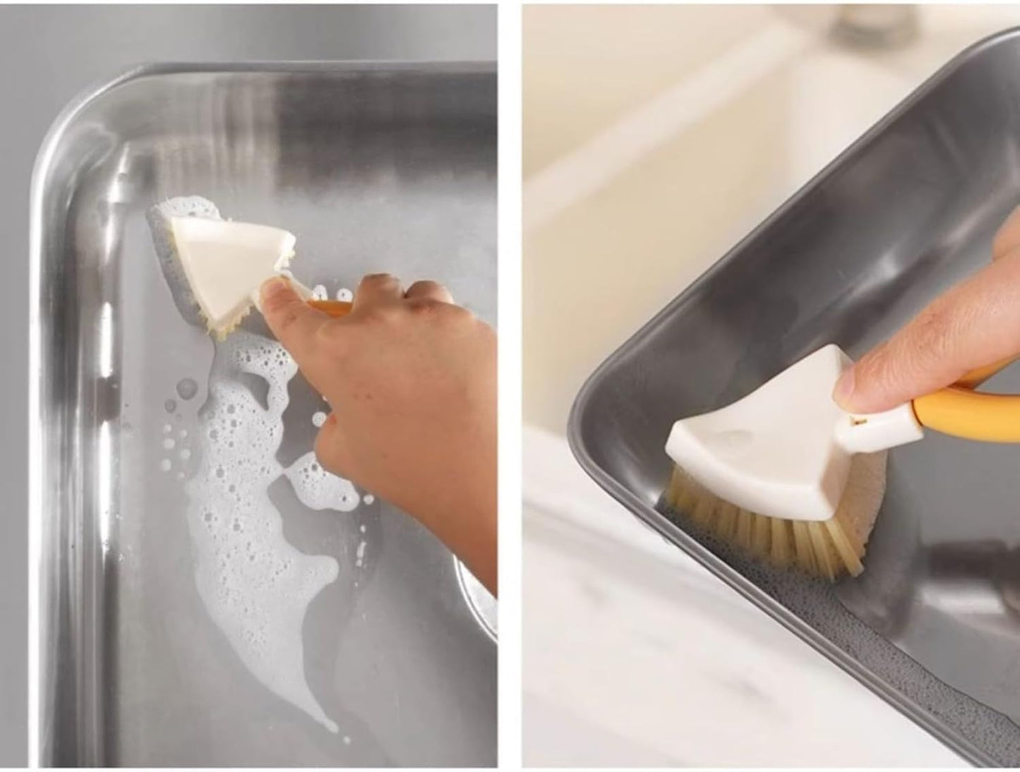 1 Pack Crevice Cleaning Brush, Narrow Gap Cleaning Tool for Window Tracks, Bathroom Tile, Floor and Household Corners, Cleaning Supplies