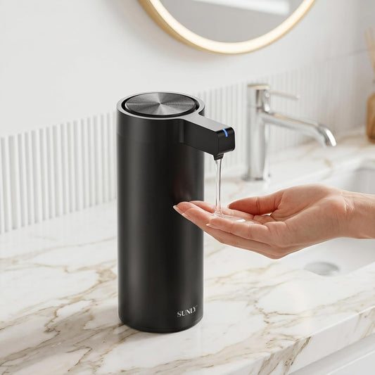 SUNLY Touchless Automatic Soap Dispenser – Clog-Free Pump, 0.2s Fast Sensor, USB-C Rechargeable, Smudge-Resistant Stainless Steel, for Kitchen & Bathroom Soap Dispenser