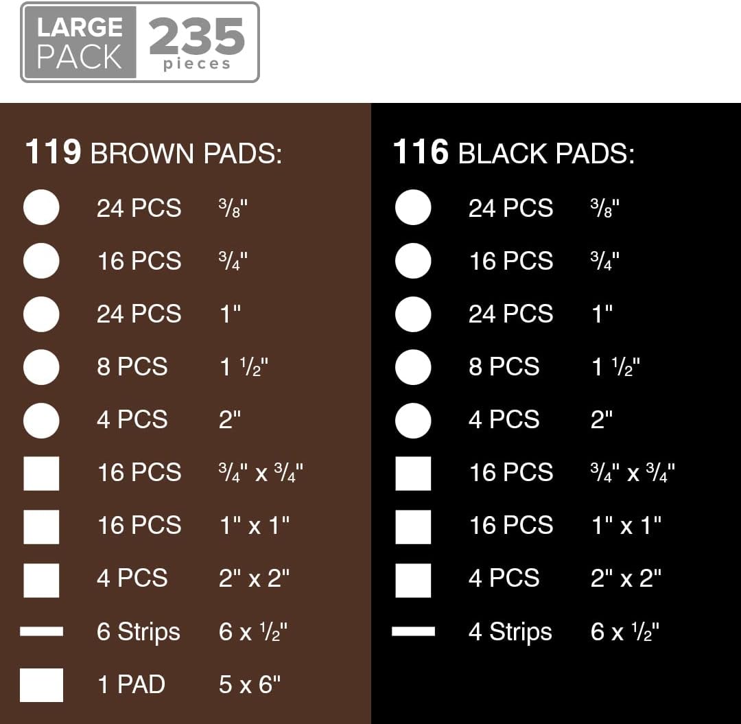 Felt Furniture Pads X-PROTECTOR - 48 Premium Floor Protector Chair Felts for Feet Wood Floors Best Hardwood Protect Your Hard Floors! (Brown)