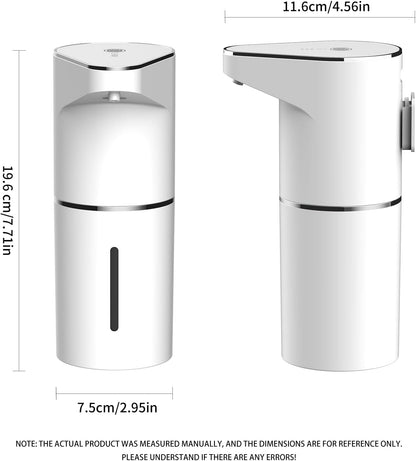 Automatic Foam soap Dispenser, Rechargeable Electric Hand Wash Unit with Motion Sensor, 3 Adjustable Speeds, 350ml Capacity