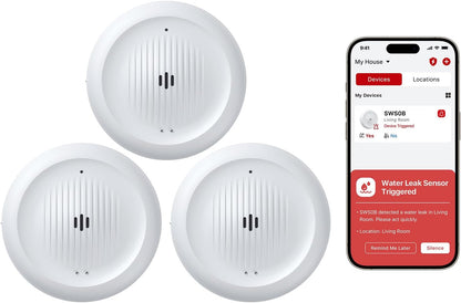 X-Sense Wi-Fi Water Leak Detector for Home - Smart 2-in-1 Leak & Low-Temperature Sensor with App Alerts, Protection for Homes, Kitchens & Basements, Model SWS0B, 1 Pack