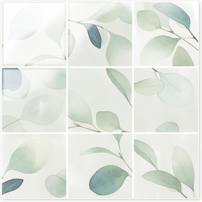 Peel & Stick Tile Stickers Waterproof Self-Adhesive Backsplash Stickers for Kitchen Bathroom Decor 10 Pack 11.8''x11.8'' (Light Green)