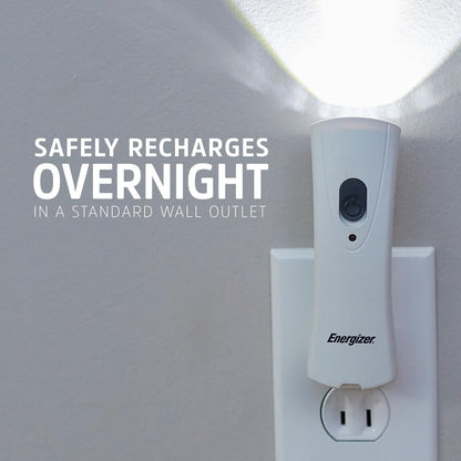 Energizer Auto-On LED Flashlights Rechargeable (3-Pack) for Home Power Failure, Plug in LED Flashlight for Power Outage, Night Light, Hurricane Preparedness