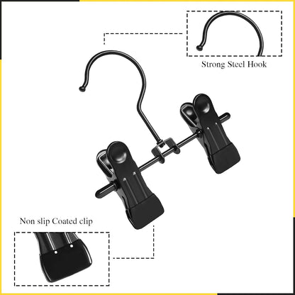 20 Pack Boot Hangers Closet Hanging Clips Laundry Hooks for Hats, Pants, Towel, Socks, Handbags, Bags, Underwear