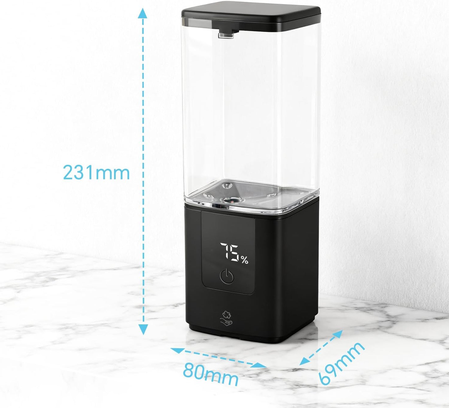 LAOPAO Soap Dispenser, Automatic Soap Dispenser Wall Mount Rechargeable Foaming Soap Pump for Bathroom Kitchen, Touchless Foam Soap Dispenser for Dish/Hand/Shower Soap, Home & Commercial, 540ml, White