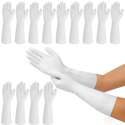 50 Counts 16" Long Disposable Nitrile Gloves Latex Free Dishwashing Gloves Waterproof for Household Clean Gardening(Blue,L)
