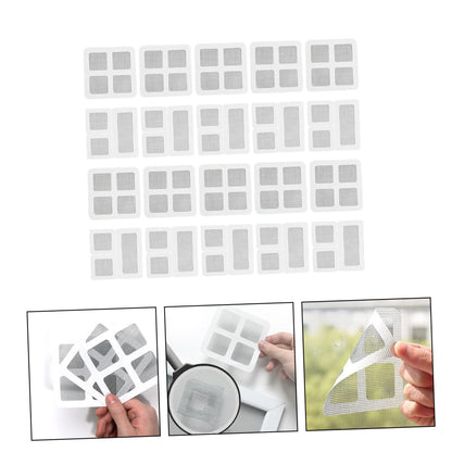 SOLUSTRE Window and Door Screen Repair Kit Screen Patch Repair Kit 20pcs Screen Tape Mesh Repair for DIY