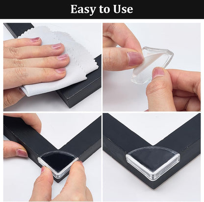 CREATCABIN 40Pcs Table Corner Protectors Edge Guards Corner Cushion Slim Clear securety Edge Bumpers Cushion Transparent Covers Protector Proof for Home Furniture Table Windows Cabinet 11.8 Inch