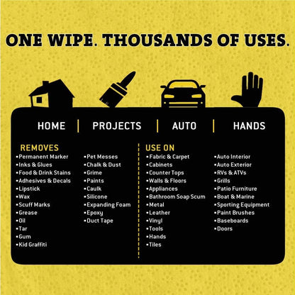 Tub O' Towels Heavy-Duty Multi-Surface Cleaning Wipes, 7" x 8", 40 Count Canister, Removes Grease, Grime, and Tough Stains, Durable Disposable White Wipes for Home, Garage, and Outdoor Cleaning Tasks | industrial-disposable-wipes