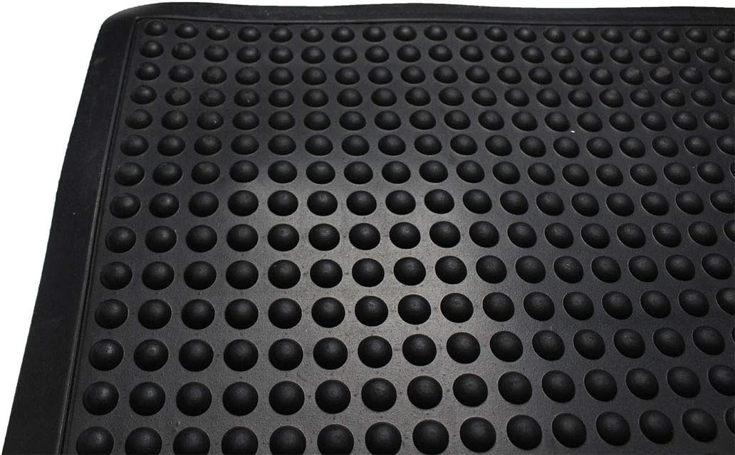 HAWK Heavy Duty Rubber Scraper Mat | Size 18" x 30" (45 x 75 cm) | 9mm Thickness | Anti Slip | Anti Fatigue | Great For Cleaning Boots & Shoes