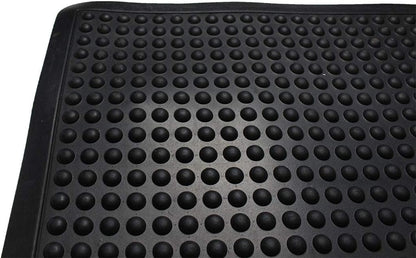 HAWK Heavy Duty Rubber Scraper Mat | Size 18" x 30" (45 x 75 cm) | 9mm Thickness | Anti Slip | Anti Fatigue | Great For Cleaning Boots & Shoes