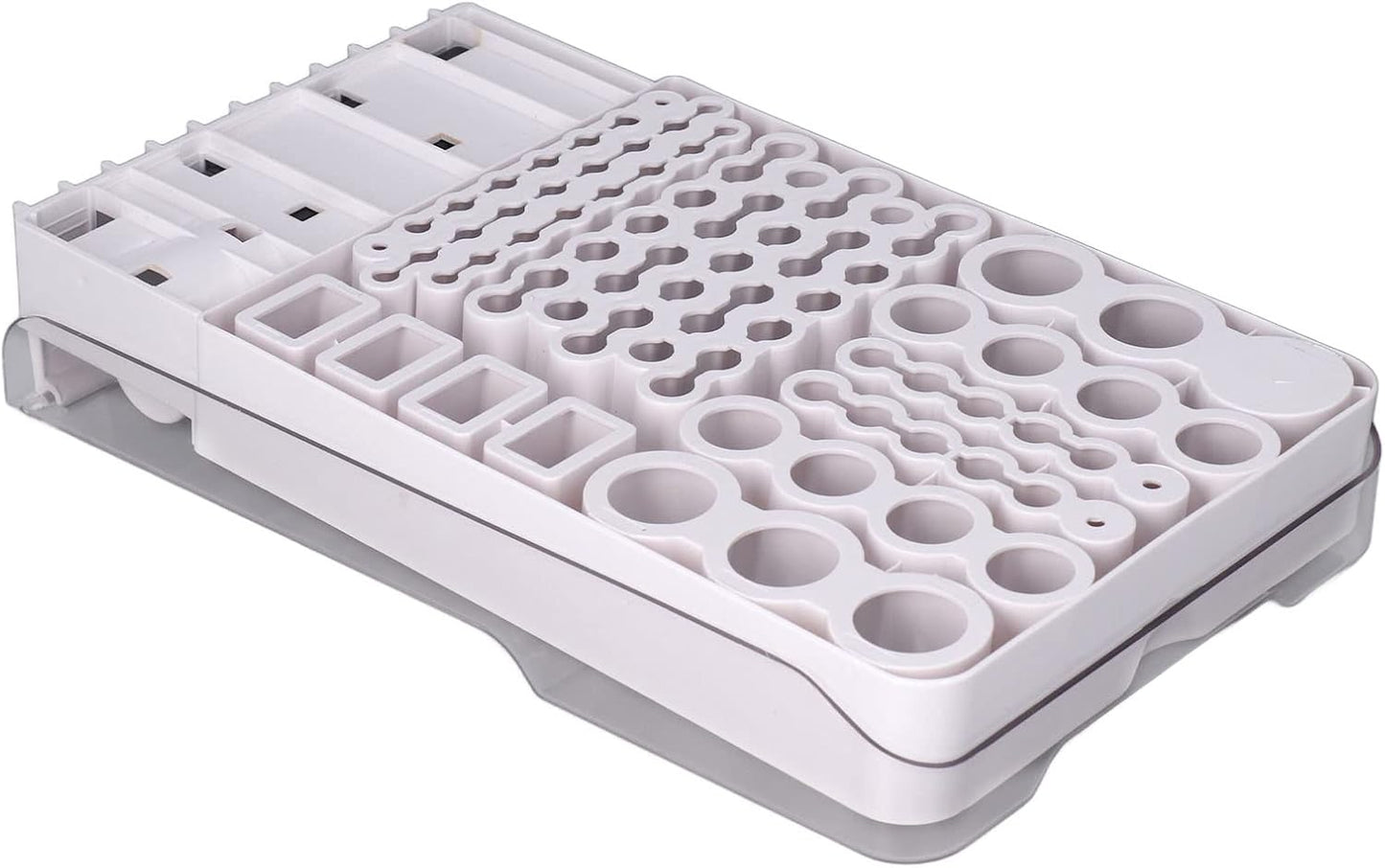 Battery Organizer Storage Box with Tester,Clear Lid Battery Organizer Storage Case Holder Holds 93 Batteries Battery Storage Box Battery Carrying Case（Batteries are Not Included）