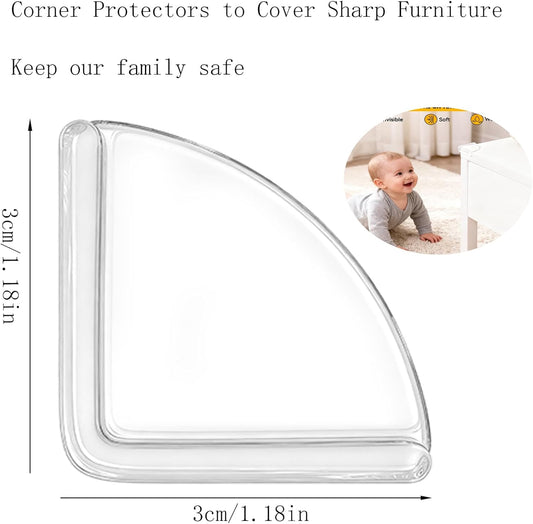 8pcs Corner Protectors, Corner Protector to Cover Sharp Furniture | Clear Furniture Corner Guards & Edge Safe Anti-Collision Bumpers, Suitable for Table Corner Cabinet Corner Window Corner