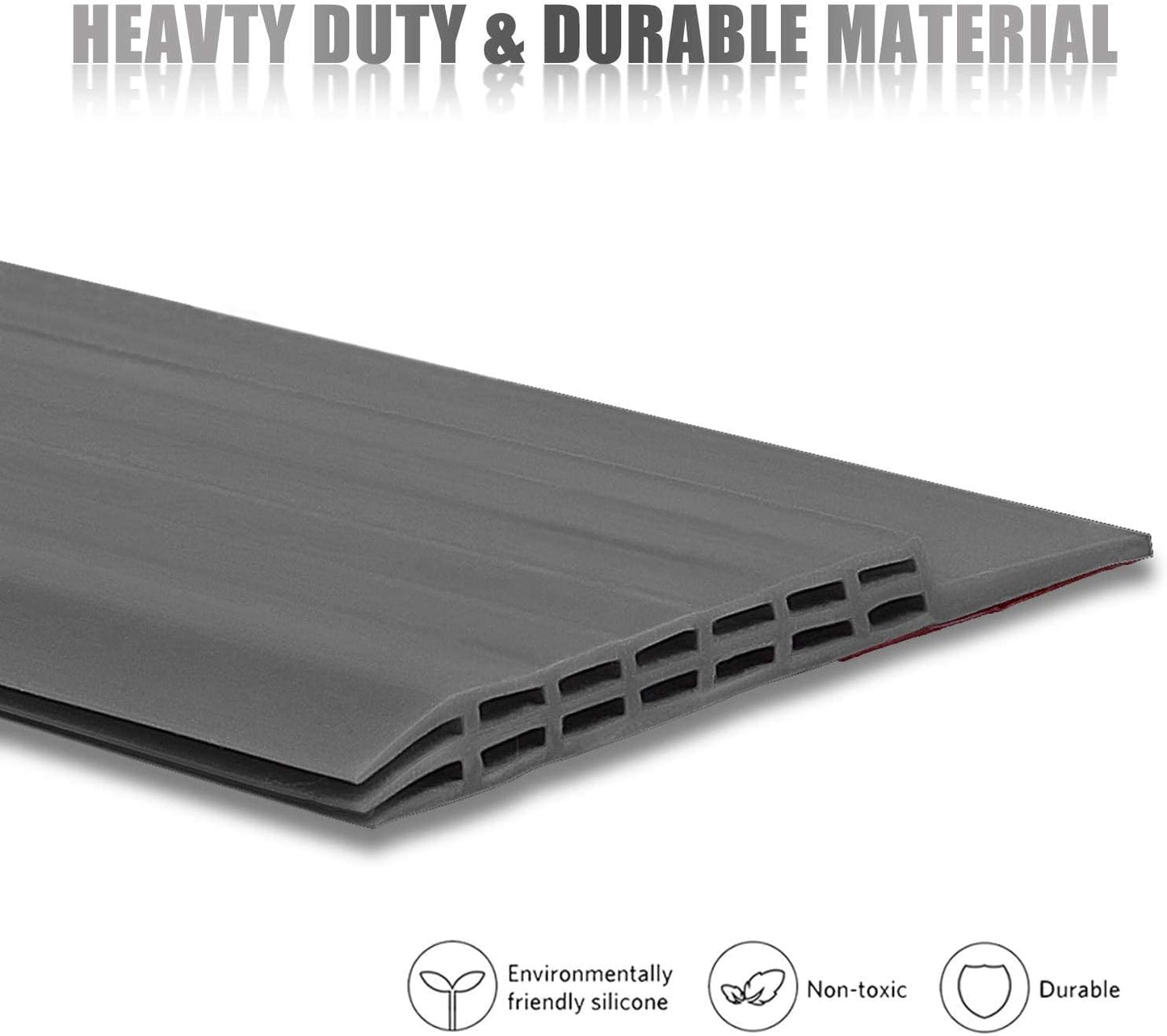 [New Upgrade] Huge Gap Door Draft Stopper, 3.4" W Widened Door Sweep Seal Gap Up to 1.8" for Interior & Exterior Doors - Keeping Draft, Noise, Dust and Unwanted Animals Out,3.4" W x 39" L,Brown