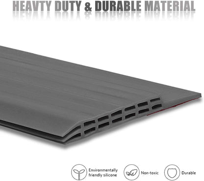 [New Upgrade] Huge Gap Door Draft Stopper, 3.4" W Widened Door Sweep Seal Gap Up to 1.8" for Interior & Exterior Doors - Keeping Draft, Noise, Dust and Unwanted Animals Out,3.4" W x 39" L,Brown