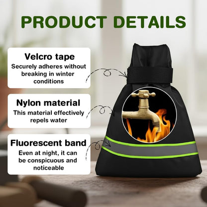 Outdoor Faucet Covers for Winter 2/4Pack - 8.3" x 5.9" Insulated Freeze Protection Spigot Covers, Waterproof Hose Bib Cover for Winterizing Outdoor Pipes, Universal Fit Faucet Protector (2PC-Black)