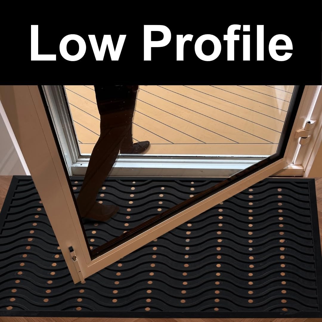 A1HC New Natural Rubber Premium Scrapper Door Mats-Keeps Mud and Dirt Away for Commercial and Residential Use, Office Entrance, Retail, Restaurants, Homes & Any Areas Where is Heavy Traffic 36"x60"