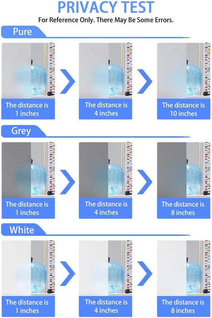 Frosted Window Film, Removable Glass Door Privacy Film, Suitable for Bathrooms, Offices, Static Cling Decorative Film, Reusable Window Stickers (Pure, 17.5X78.7 Inch)