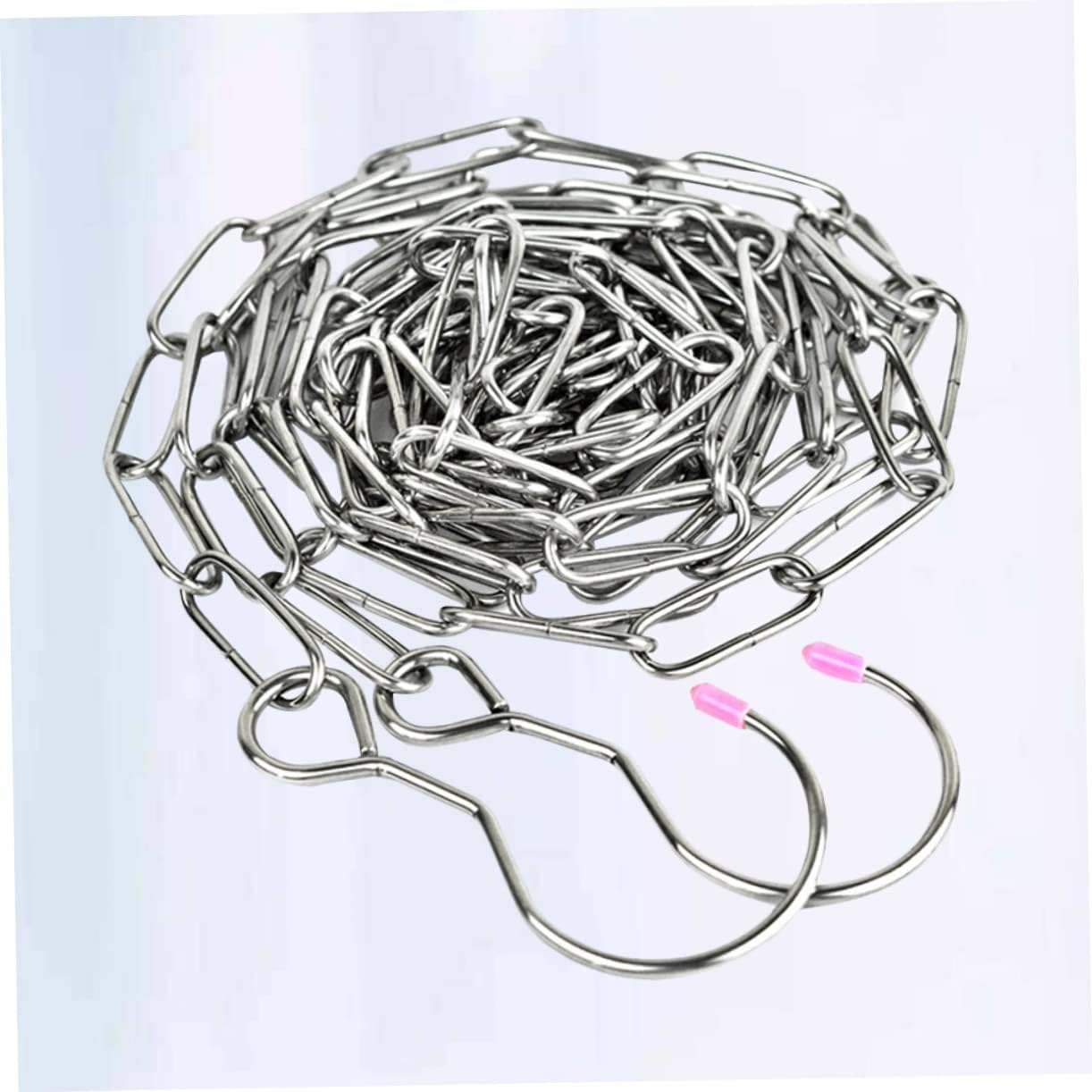 Stainless Steel Clothes Drying Chain Hooks Drying Rack Portable Hangers Clips Dryer Camping Home Use