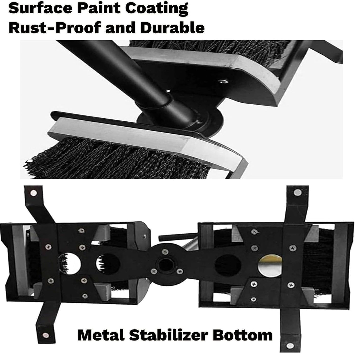 Weatherproof Shoe Scraper with Brushes, Outdoor Doormat for Garden, Patio and Workshop, Heavy Duty Metal Construction, Non-Slip, for Homeowners