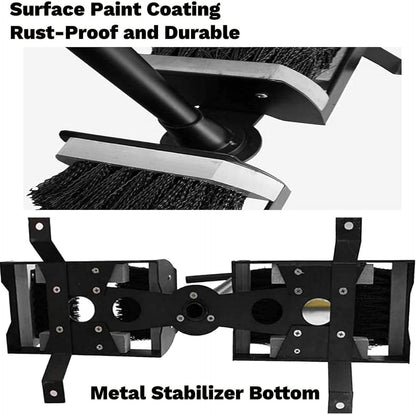 Weatherproof Shoe Scraper with Brushes, Outdoor Doormat for Garden, Patio and Workshop, Heavy Duty Metal Construction, Non-Slip, for Homeowners
