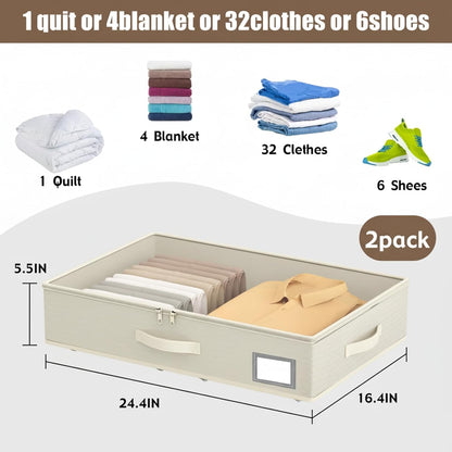 EE-RoomWorld Under Bed Storage with Wheels, No Assemble Required 5.5 inches height grey under bed storage bins,Low Profile Rolling Underbed Shoe Storage containers，dorm underbed storage drawers