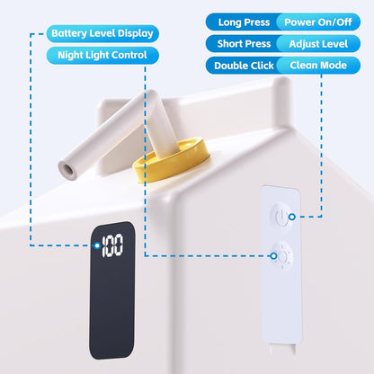 Automatic Foaming Soap Dispenser Touchless, USB Rechargeable Smart Hand Dish Soap Dispenser for Bathroom Kitchen Sink, Hands-Free, 3-Level Adjustable, 13.5oz/400mL