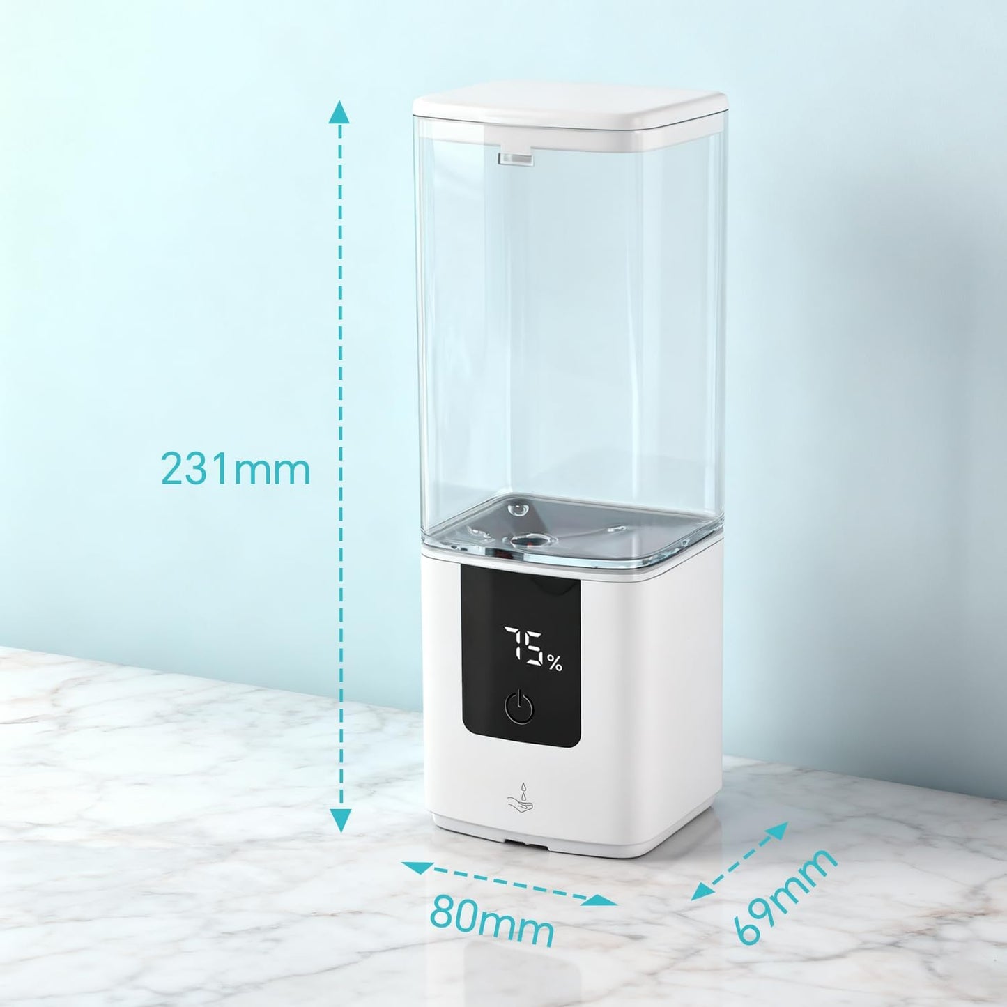 LAOPAO Soap Dispenser, Automatic Soap Dispenser Wall Mount Rechargeable Foaming Soap Pump for Bathroom Kitchen, Touchless Foam Soap Dispenser for Dish/Hand/Shower Soap, Home & Commercial, 540ml, White