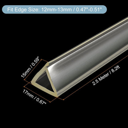 uxcell U Channel Edge Trim, 4.9ft Length Soft Rubber Guard Seal Strip Edge Protector Fit for 1-2mm Edge, (9/32" W x 5/32" H) Clear
