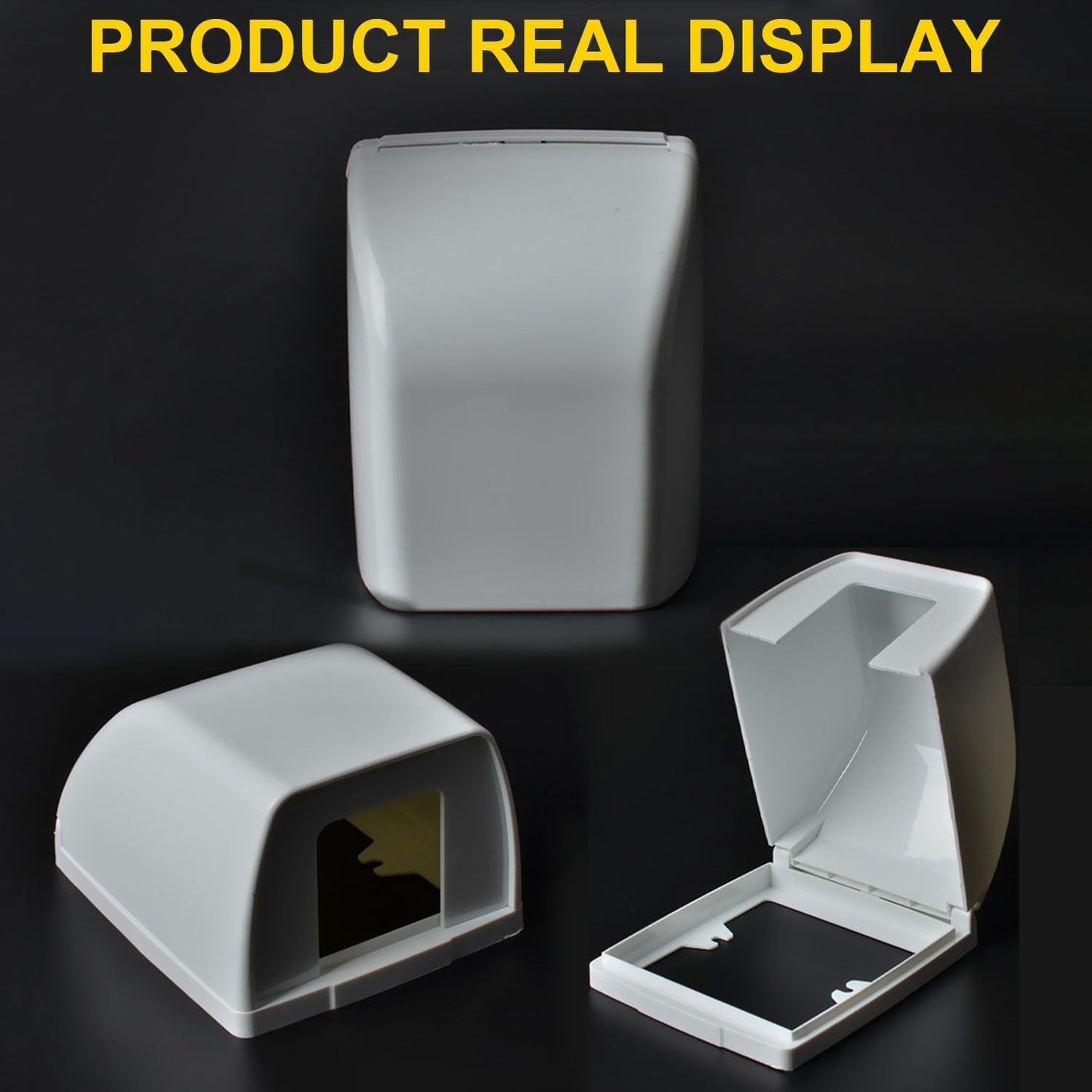 Fielect Weatherproof In Use Outdoor Outlet Cover 86Type Clear Electrical Outlet Cover Box 5" x 8.4" x 1.9"
