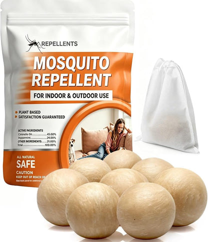 SCFKAOF Mosquito Repellent Outdoor Patio, Mosquito Deterrent for Yard, Indoor Mosquito Repellent Balls, Mosquito Repeller for Patio, Keep Mosquito Away, Covers 120 Sq. Ft, 60 Days Protection-12 Packs