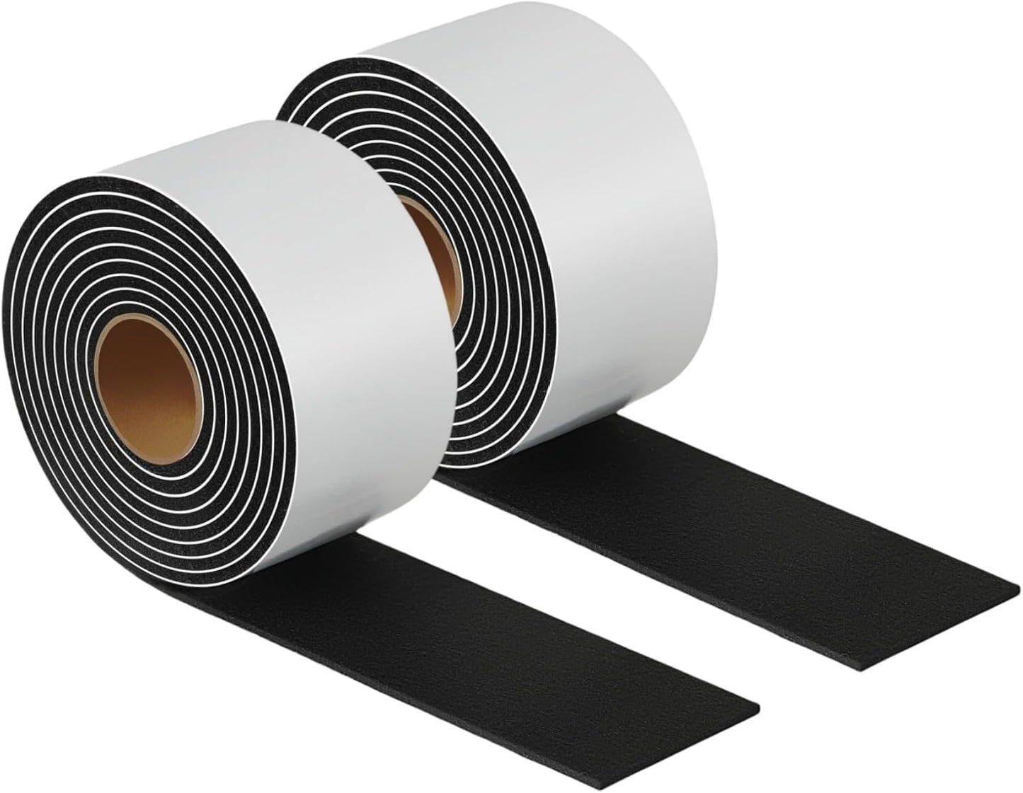 Furnigear Felt Strips with Adhesive Backing Heavy Duty Cuttable Felt Tape Roll Furniture Pads for Chair Legs - Protecting Hardwood Floors, Chair Wall Protector (Black, 80 x 0.5 x 0.14 Inch)