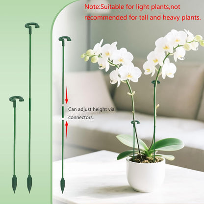 Pack of 30 Small Plant Stakes for Indoor Plants | 3 Size 6.7/10.7/14.6/ Inches Single Stem Plant Support Stakes for Phalaenopsis/Orchid Flower/Roses/Chrysanthemum/Succulent