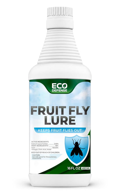 Eco Defense Fruit Fly Killer - Natural Fruit Fly Trap & Drain Fly Killer Treatment for Indoor Fly Control in Kitchen, Restaurants, and More, 16 Oz