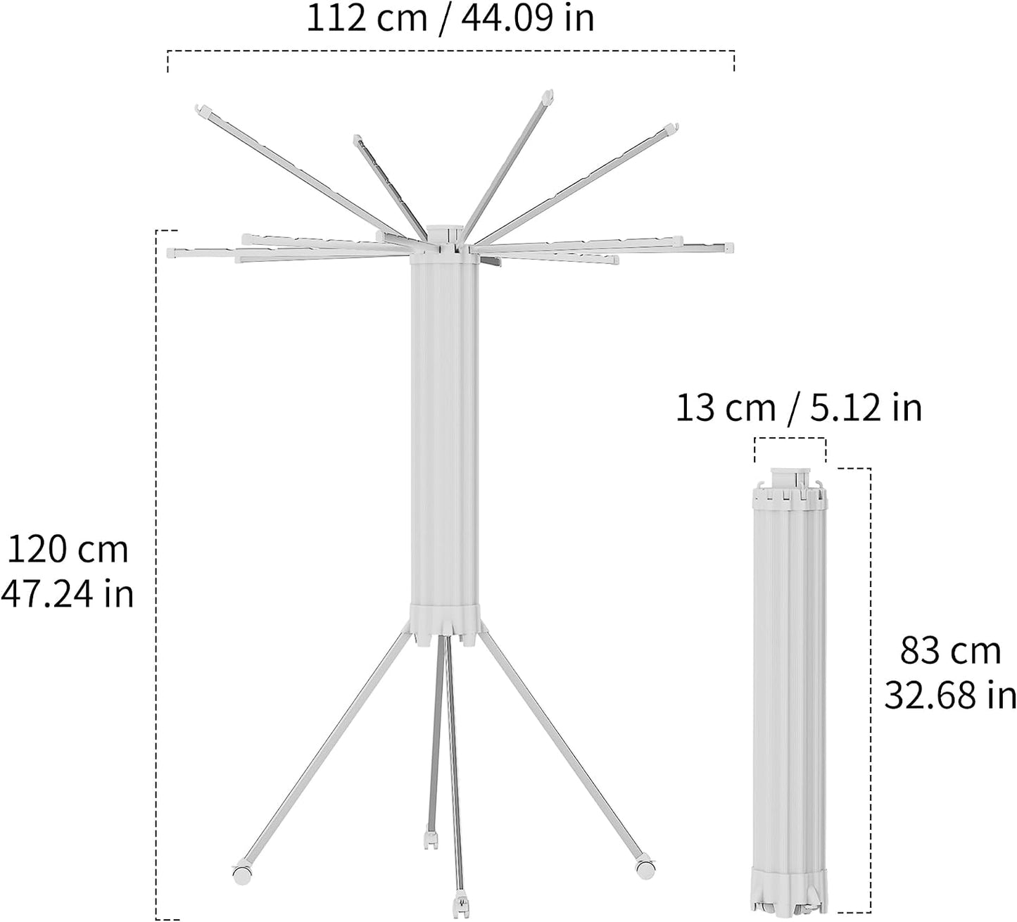 RFOUO Wall Mounted Clothes Drying Rack Tripod,Foldable Drying Rack,Wall Mounted Dryer Rack Clothing,Over The Door Drying Rack for Laundry Bedroom Household Aluminium