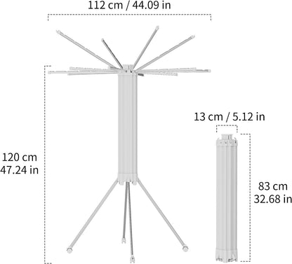 RFOUO Wall Mounted Clothes Drying Rack Tripod,Foldable Drying Rack,Wall Mounted Dryer Rack Clothing,Over The Door Drying Rack for Laundry Bedroom Household Aluminium