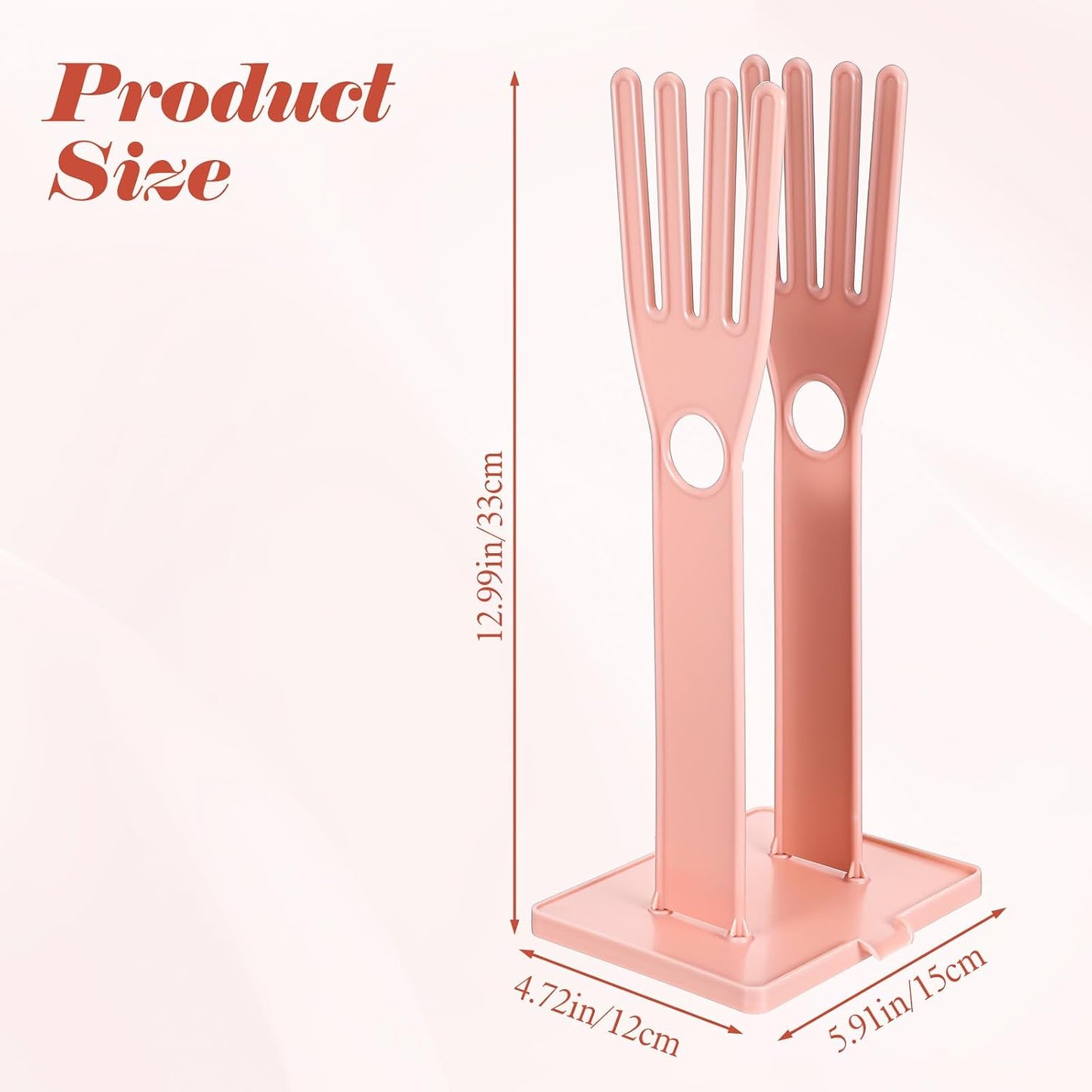 2 Pcs Kitchen Glove Holder, Kitchen Glove Stand Holder Plastic Glover Drying Dryer Rack, Reusable Rubber Dishwashing Gloves Clothes Drying Rack for Dish Gloves and Rags Towel Storage Tool(Blue)