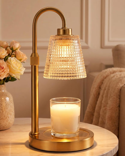 Innqoo Candle Warmer Lamp with Timer, Dimmable Candle Warmer for Jar Candles, Height Adjustable Wax Melts Warmer, Birthday Gifts for Women Mom, House Warming Gifts New Home Decor