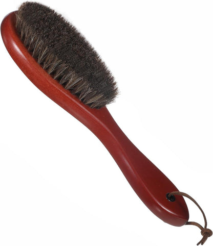 Clothes Lint Remover Brush, Pure Horse Bristle Garment Lint Brush with Pure Horse Bristle and Beech Wood Handle, for Removing Pet Hair and Dust from Sweaters, Coats, Blankets and Furniture