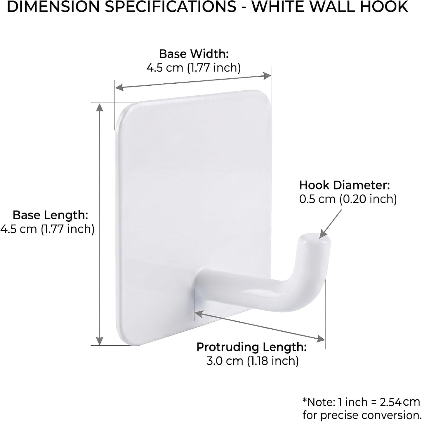 Stainless Steel Adhesive Wall Hooks for Hanging, Heavy Duty Waterproof Stick On for Bathroom Kitchen Shower, Self Adhesive for Towels, Keys, Hats, Robes - 8 Pack (White and Black)