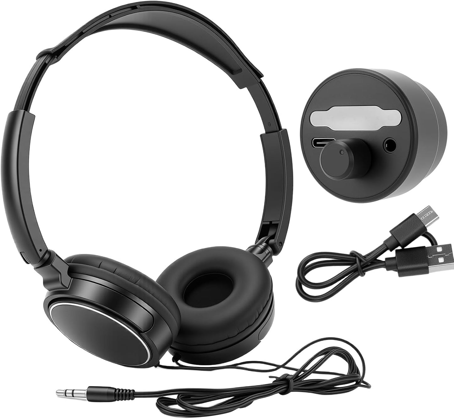Water Leak Detector, Underground High Sensitivity Water Leak Detector with Headset, Water Leak Detection Device for Water Leakage Detection Construction Pipelines (with Large Earphone)