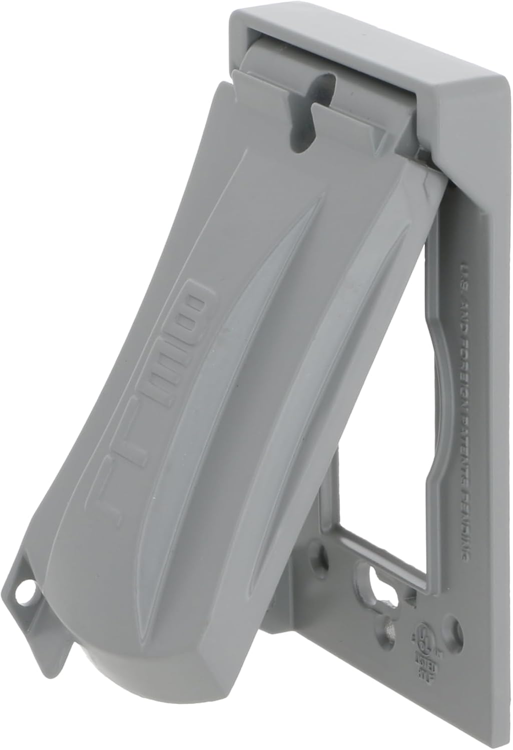 Hubbell Bell MX1050S Single-Gang Weatherproof Heavy Duty Universal Flip Cover, 2.87"W x 4.84"H, Gray Finish
