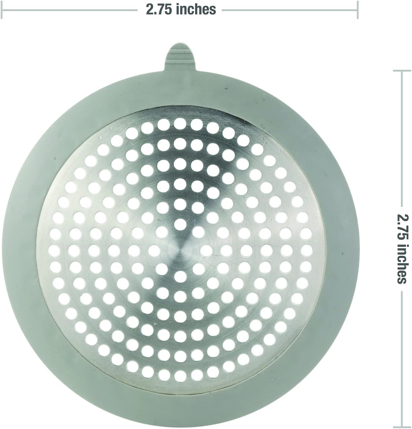 Danco Snap-in Shower Drain Cover with in-Drain Hair Catcher, 4-1/4" Round, White Strainer, (10533)