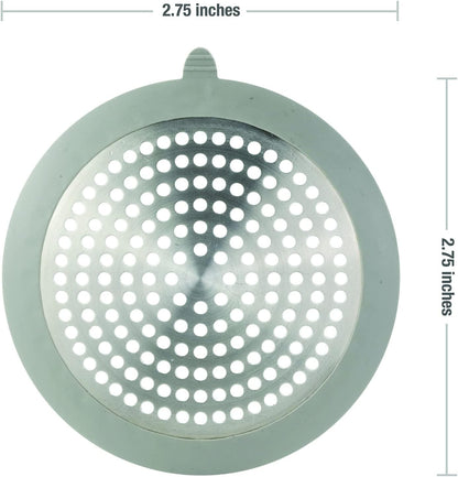 Danco Snap-in Shower Drain Cover with in-Drain Hair Catcher, 4-1/4" Round, White Strainer, (10533)