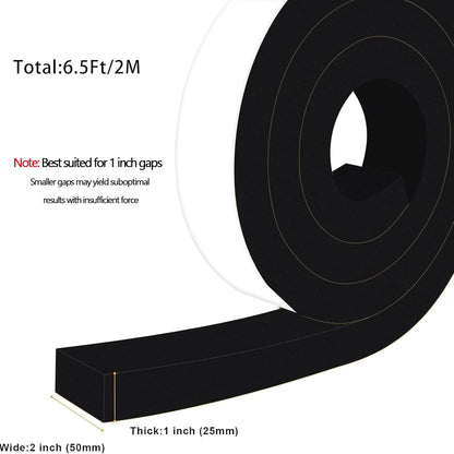 Upgraded Strong Adhesive Foam Weather Stripping Door Seal Insulation Tape for Insulating Door,Window, Air Conditioner Noise-Reduction Self Adhesive Sealing Weatherstrip (1 in x 1/2 in x 10 Ft) - Colors A