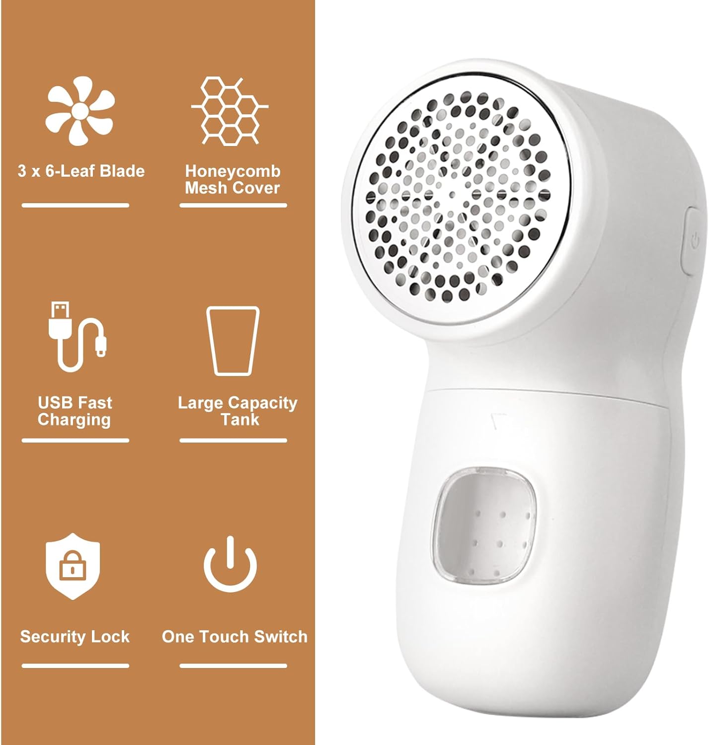 Fabric Shaver Lint Remover Sweater Shavers to Remove Pilling,Rechargeable Sweater Defuzzer with 2 Extra Blades, Fuzz Remover for Clothes Couch Furniture