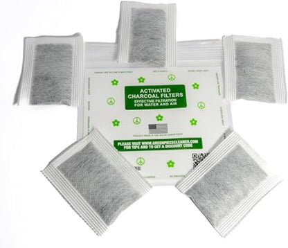 Green Piece® 24 Pack Overstuffed All-Natural Diaper Pail Deodorizer | Activated Charcoal Air Purifier Compatible with Diaper Pails, Shoe Closets, Trash Cans, Pets - Made in The USA by Green Piece