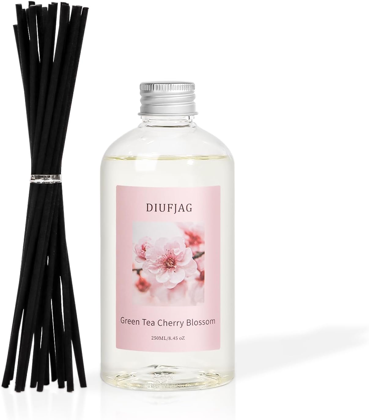 3 Pack Fragrance Reed Diffuser, 50ML Lavender Jasmine Lemongrass Aromatherapy Diffuser Set with 12 Black Fiber Sticks,Air Freshener for Bedroom Bathroom Office, 8.2X 6.6X 2.1 inch