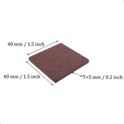 6Pcs Square Felt Furniture Pads, 3 inch x 3 inch Self Adhesive Cuttable Anti Scratch Floor Protectors for Furniture Legs Hardwood Floor, Brown, 75mm